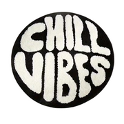 BLACK AND WHITE CHILL VIBES RUG