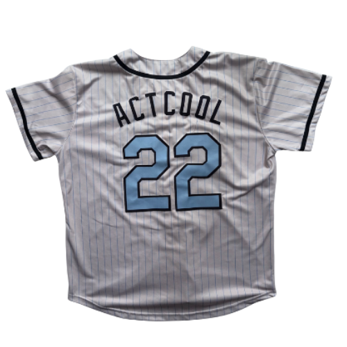 ACTCOOL PINSTRIPE BUTTON-UP IVORY