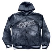 ACTCOOL HOODED GRAPHIC BUTTON-UP BLACK & WHITE