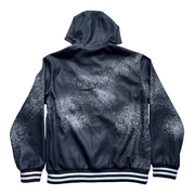 ACTCOOL HOODED GRAPHIC BUTTON-UP BLACK & WHITE