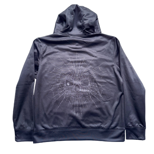 ACTCOOL HOODIE BLACK SKULL & SPIDER